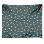 Baby Fox Pattern Print Tapestry