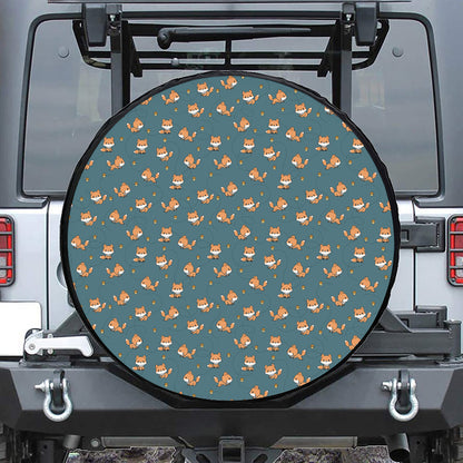 Baby Fox Pattern Print Tire Cover