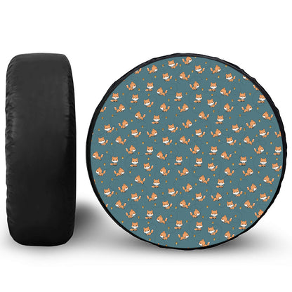 Baby Fox Pattern Print Tire Cover