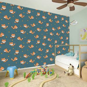 Baby Fox Pattern Print Wall Sticker