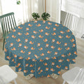 Baby Fox Pattern Print Waterproof Round Tablecloth
