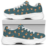 Baby Fox Pattern Print White Chunky Shoes