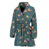 Baby Fox Pattern Print Women's Bathrobe