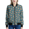 Baby Fox Pattern Print Women's Bomber Jacket