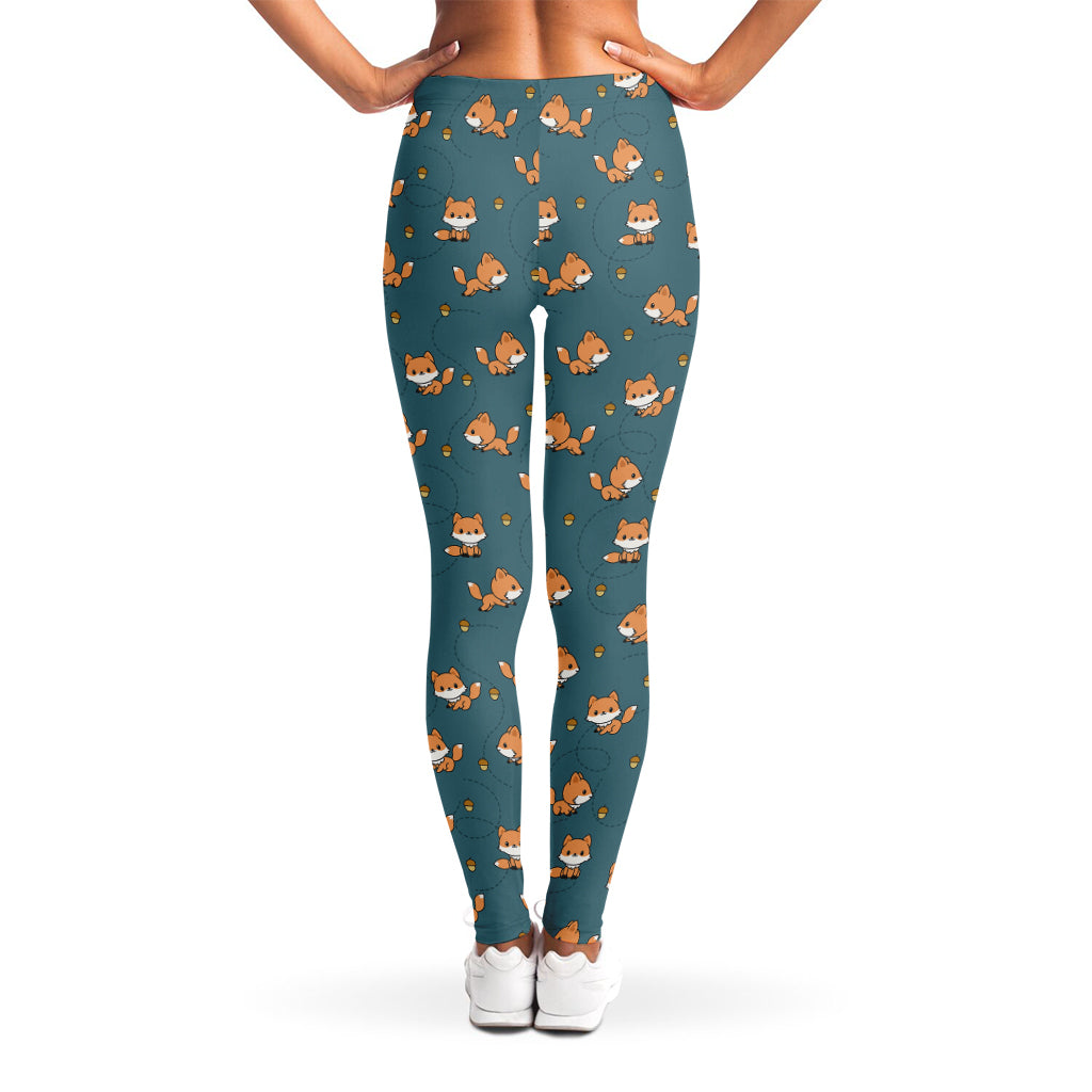 Baby Fox Pattern Print Women's Leggings