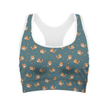 Baby Fox Pattern Print Women's Sports Bra