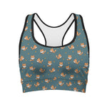 Baby Fox Pattern Print Women's Sports Bra