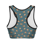 Baby Fox Pattern Print Women's Sports Bra