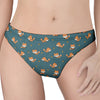 Baby Fox Pattern Print Women's Thong