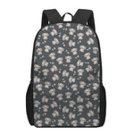 Baby Koala And Floral Pattern Print 17 Inch Backpack