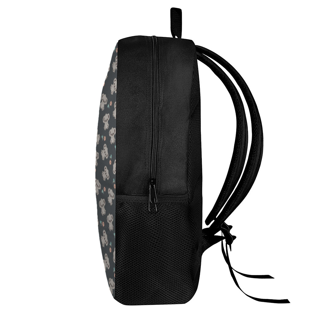 Baby Koala And Floral Pattern Print 17 Inch Backpack