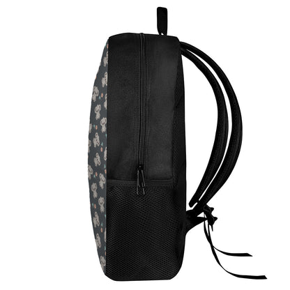 Baby Koala And Floral Pattern Print 17 Inch Backpack