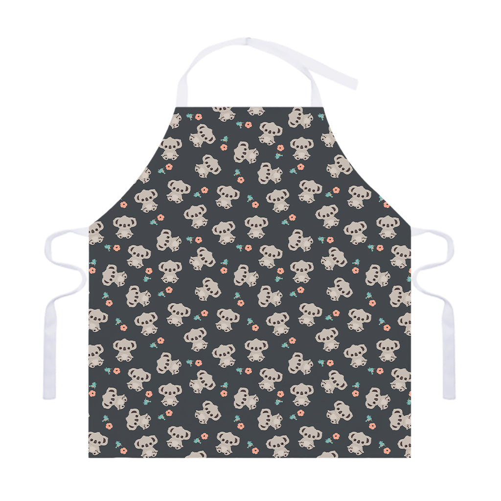 Baby Koala And Floral Pattern Print Adjustable Apron