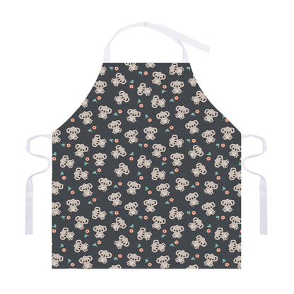 Baby Koala And Floral Pattern Print Adjustable Apron