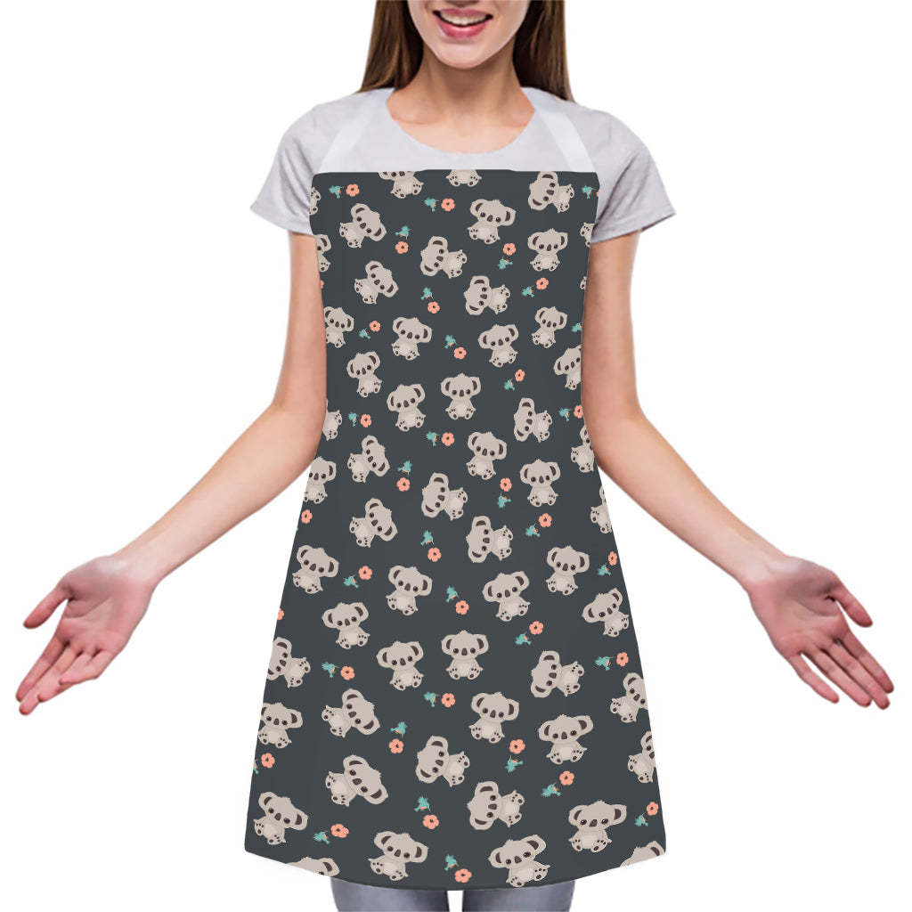 Baby Koala And Floral Pattern Print Adjustable Apron