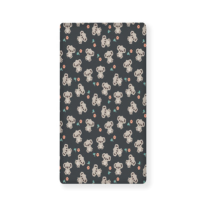 Baby Koala And Floral Pattern Print Baby Crib Sheet