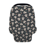 Baby Koala And Floral Pattern Print Baby Seat Cover