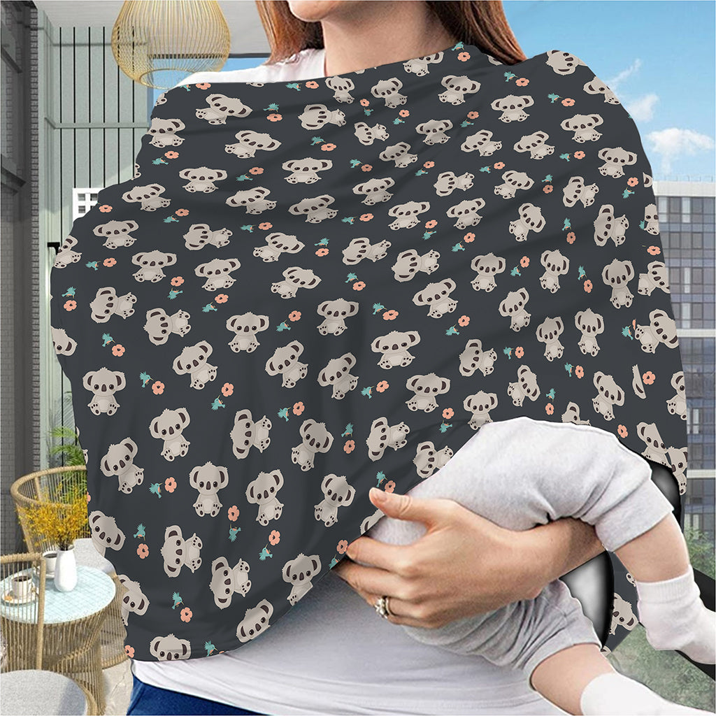 Baby Koala And Floral Pattern Print Baby Seat Cover