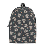 Baby Koala And Floral Pattern Print Backpack