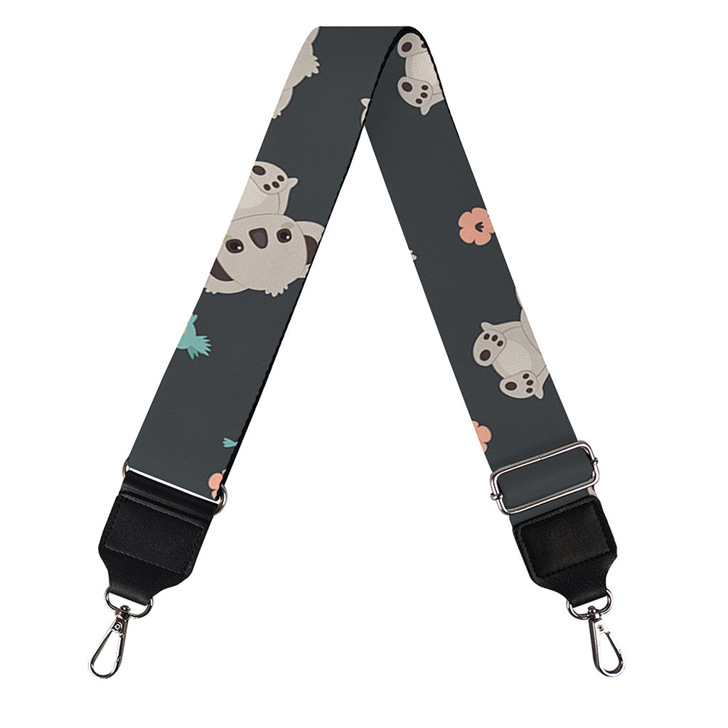 Baby Koala And Floral Pattern Print Bag Strap