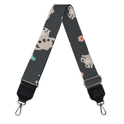 Baby Koala And Floral Pattern Print Bag Strap