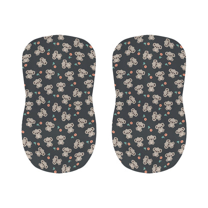 Baby Koala And Floral Pattern Print Bar Stool Covers