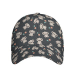 Baby Koala And Floral Pattern Print Baseball Cap