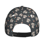 Baby Koala And Floral Pattern Print Baseball Cap