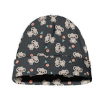 Baby Koala And Floral Pattern Print Beanie