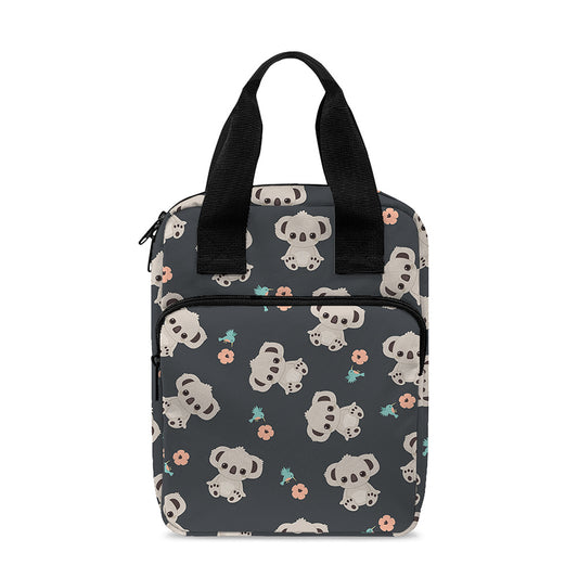 Baby Koala And Floral Pattern Print Bible Tote Bag
