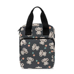 Baby Koala And Floral Pattern Print Bible Tote Bag