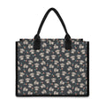 Baby Koala And Floral Pattern Print Canvas Tote Bag