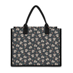 Baby Koala And Floral Pattern Print Canvas Tote Bag