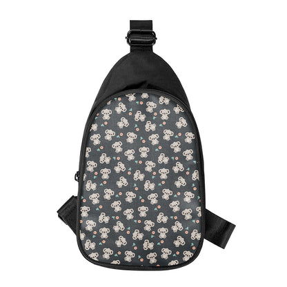 Baby Koala And Floral Pattern Print Chest Bag