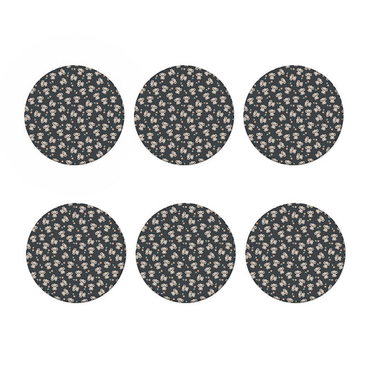 Baby Koala And Floral Pattern Print Coaster Set