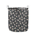 Baby Koala And Floral Pattern Print Collapsible Laundry Basket