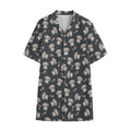 Baby Koala And Floral Pattern Print Cotton Hawaiian Shirt