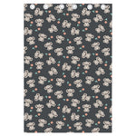 Baby Koala And Floral Pattern Print Curtain