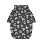 Baby Koala And Floral Pattern Print Dog Zip Up Hoodie
