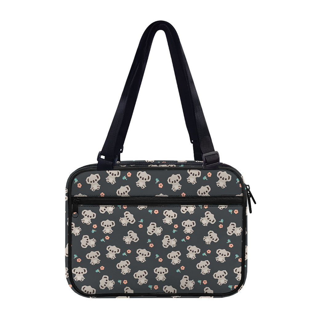 Baby Koala And Floral Pattern Print Double Strap Bible Bag