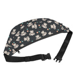 Baby Koala And Floral Pattern Print Fanny Pack
