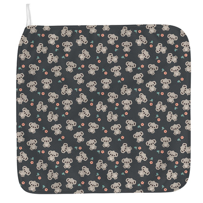 Baby Koala And Floral Pattern Print Hand Towel