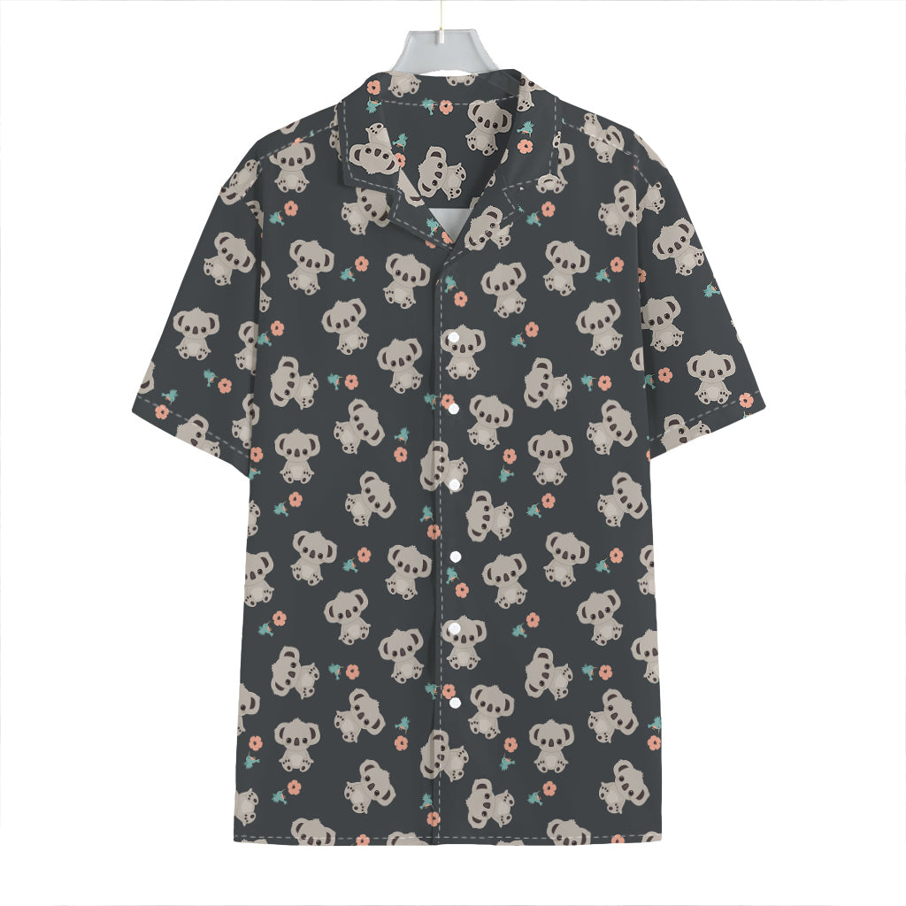 Baby Koala And Floral Pattern Print Hawaiian Shirt
