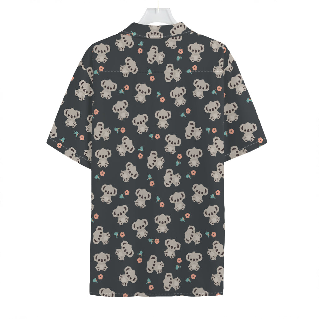 Baby Koala And Floral Pattern Print Hawaiian Shirt