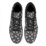 Baby Koala And Floral Pattern Print High Top Leather Sneakers