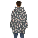 Baby Koala And Floral Pattern Print Hoodie Blanket