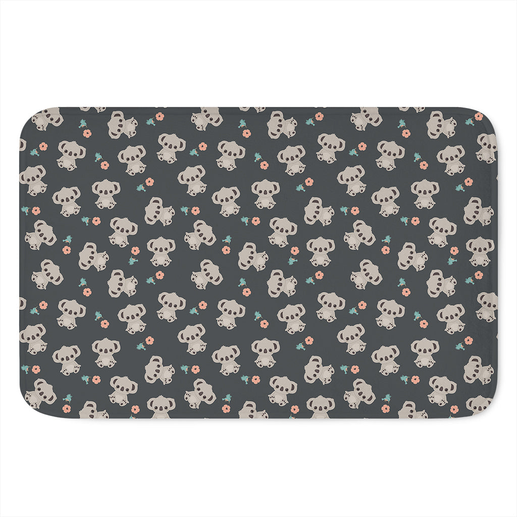 Baby Koala And Floral Pattern Print Indoor Door Mat