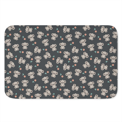 Baby Koala And Floral Pattern Print Indoor Door Mat