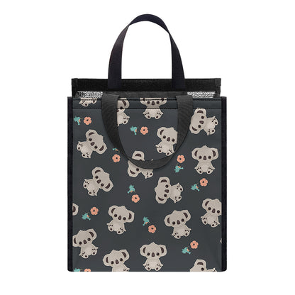 Baby Koala And Floral Pattern Print Insulated Lunch Tote