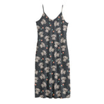 Baby Koala And Floral Pattern Print Jersey Midi Cami Dress